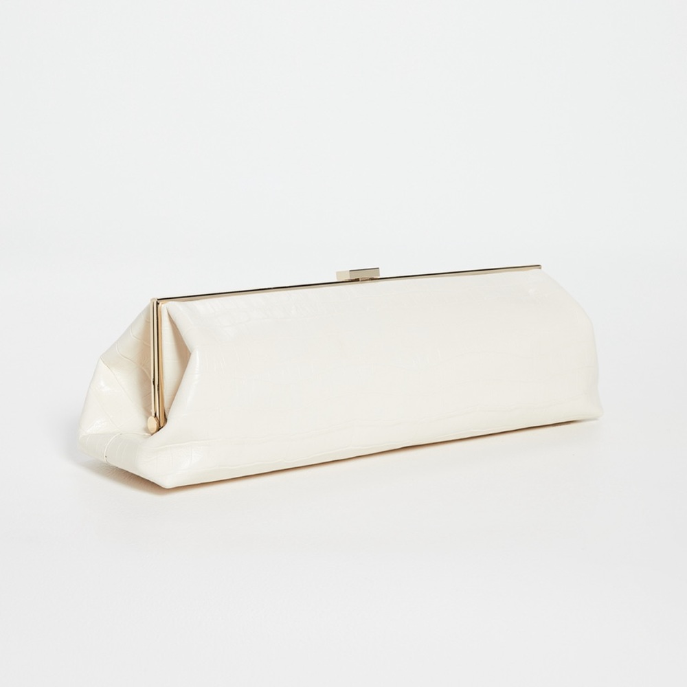 ANINE BING | Kiara Clutch Off White Croco Bag *NWT*